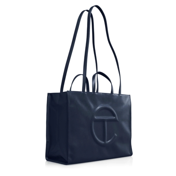 New TELFAR Large Navy shopping bag - Picture 6 of 8